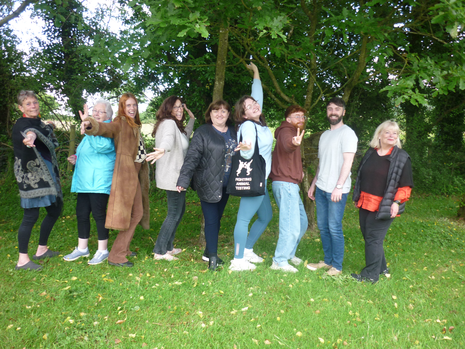 Psychodrama group outdoors